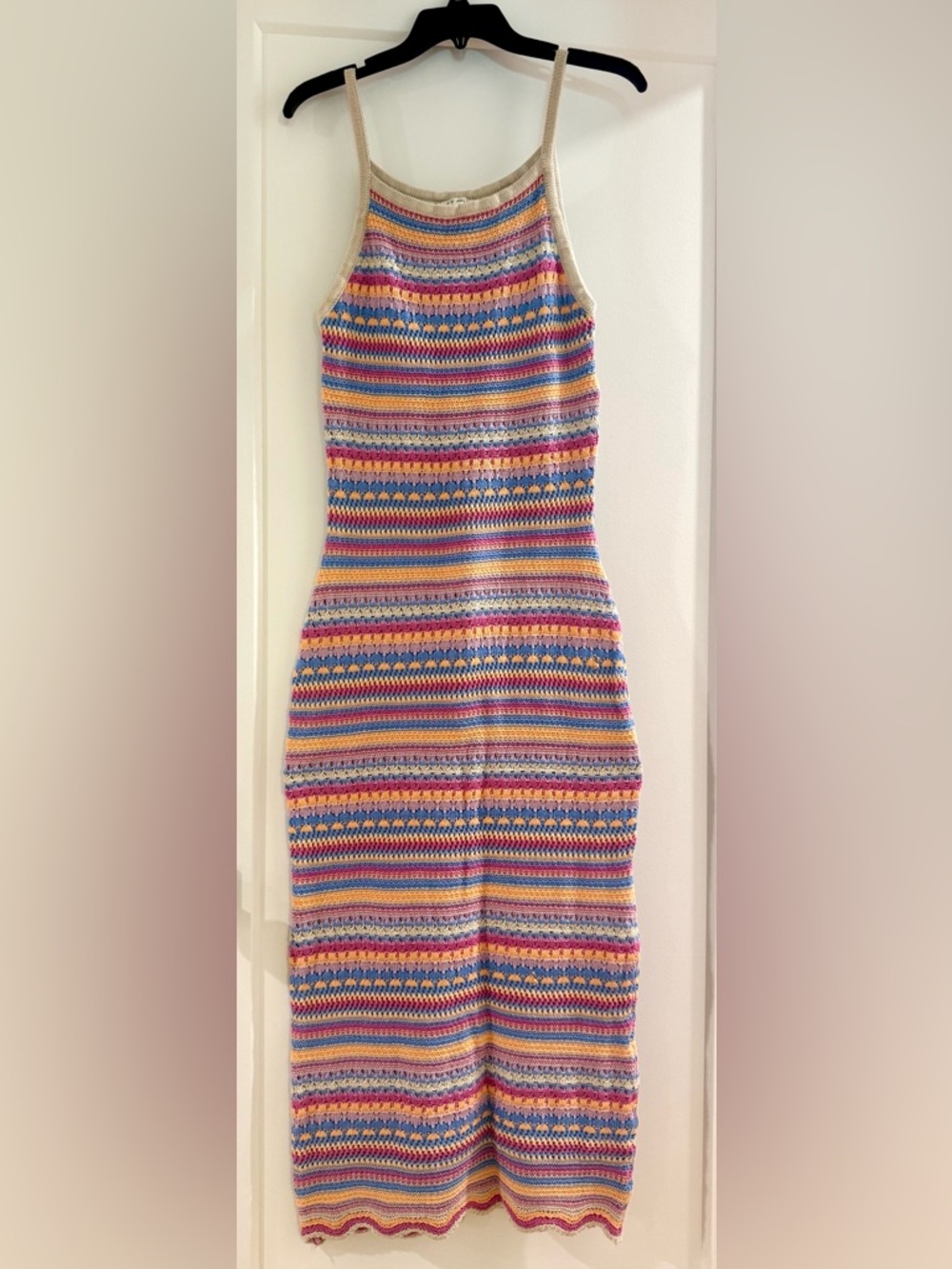 Z Supply Santa Cruz Stripe Crochet Midi Dress